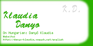 klaudia danyo business card