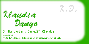 klaudia danyo business card